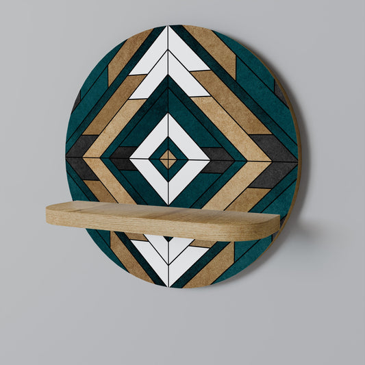 GEOMETRIA ARTISTICA Mensola rotonda in effetto rovere