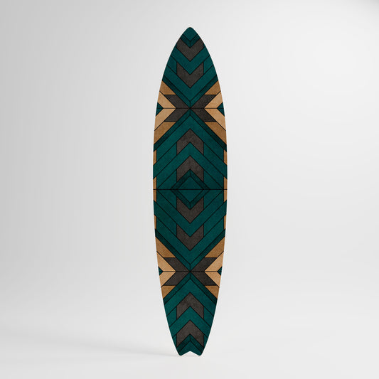 ARTISTIC GEOMETRY Decorative Plywood Surfboard