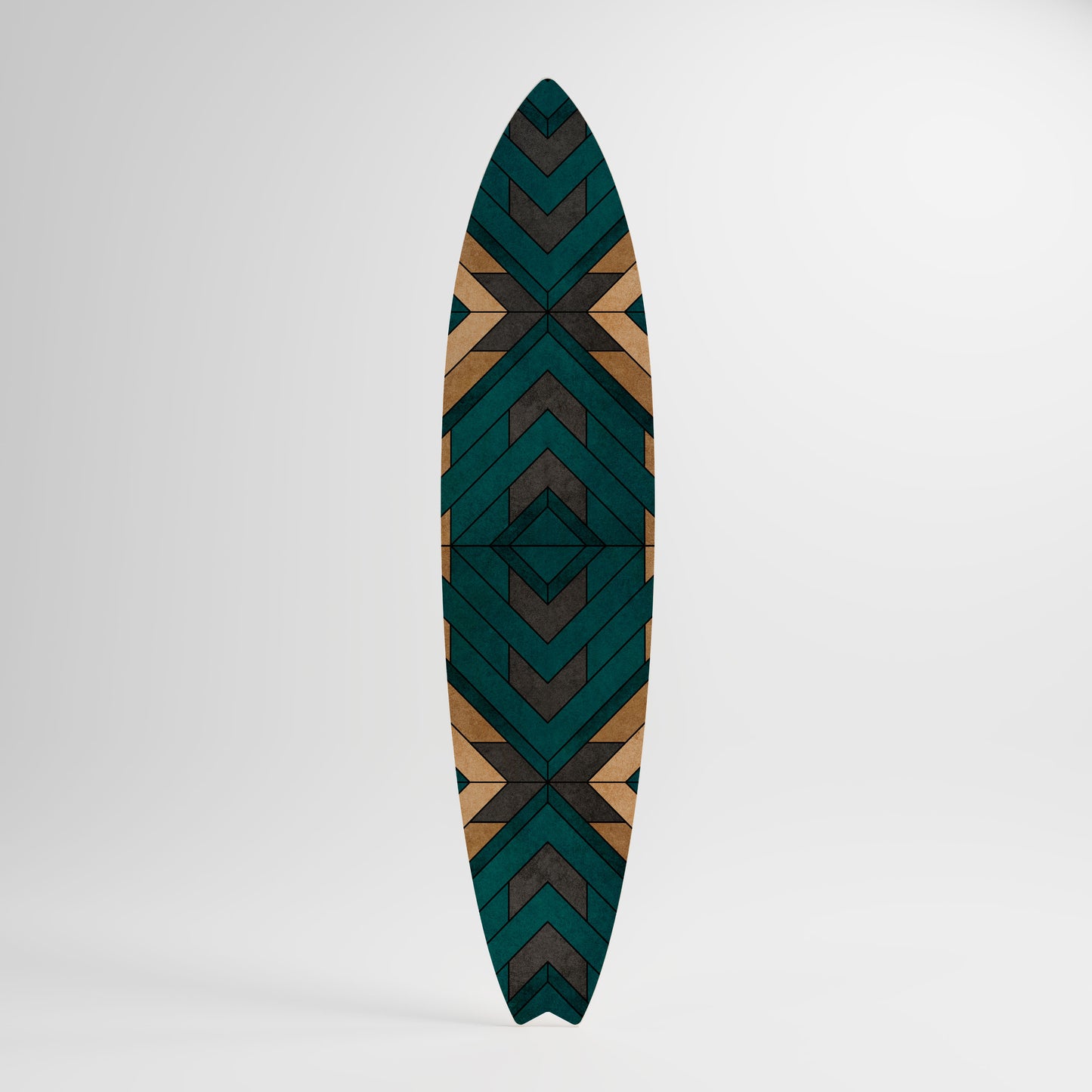ARTISTIC GEOMETRY Decorative Plywood Surfboard