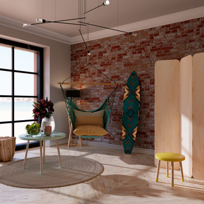 ARTISTIC GEOMETRY Decorative Plywood Surfboard