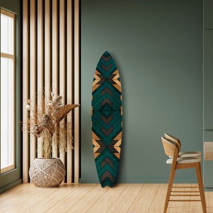 ARTISTIC GEOMETRY Decorative Plywood Surfboard