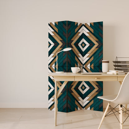 GEOMETRIA ARTISTICA Divisorio decorativo per ambienti a 3 pannelli