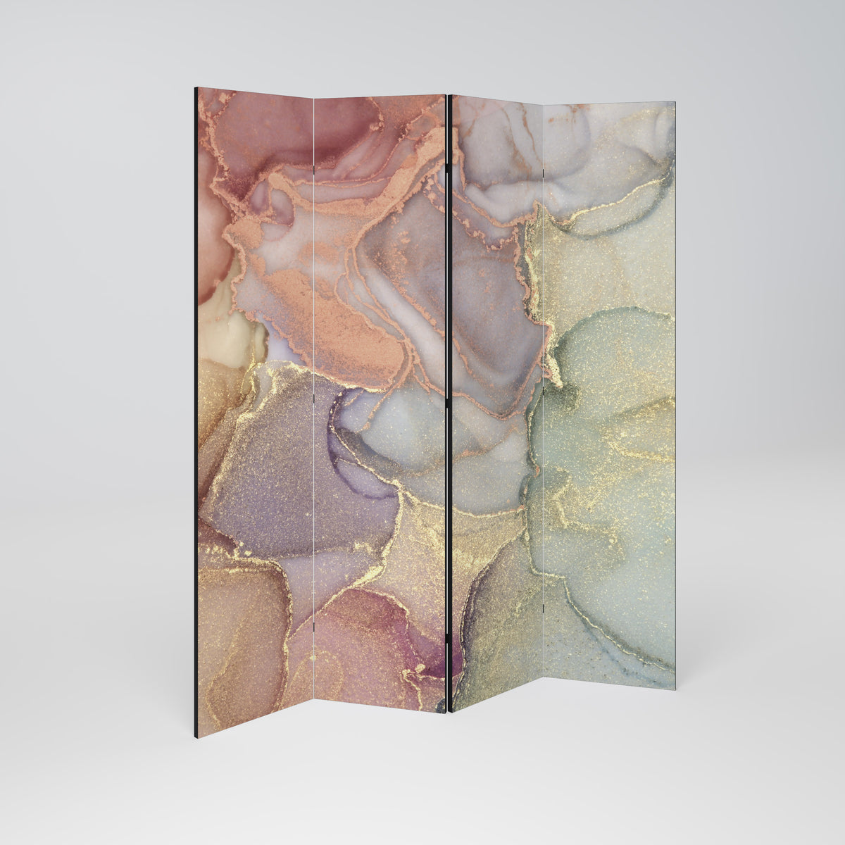 GOLDEN DREAMSCAPE RHYTHM Decorative 4-Panel Room Divider