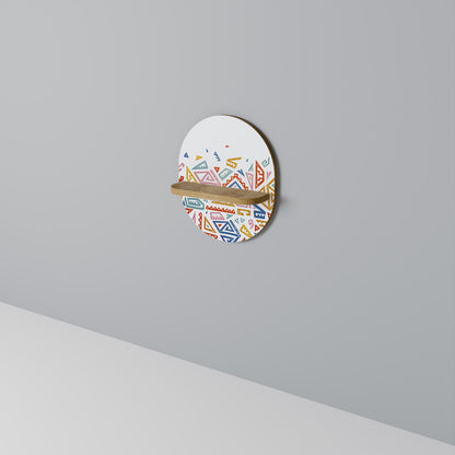 Mensola ovale ANGULAR FEELING in effetto rovere