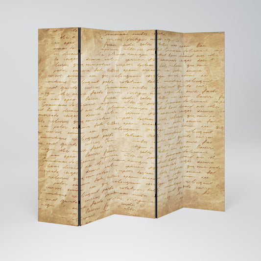 PAGINE DI MEMORIA Divisorio decorativo per ambienti a 5 pannelli
