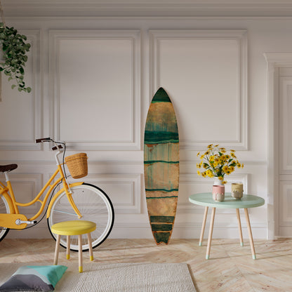 EMERALD MELANCHOLY Decorative Plywood Surfboard