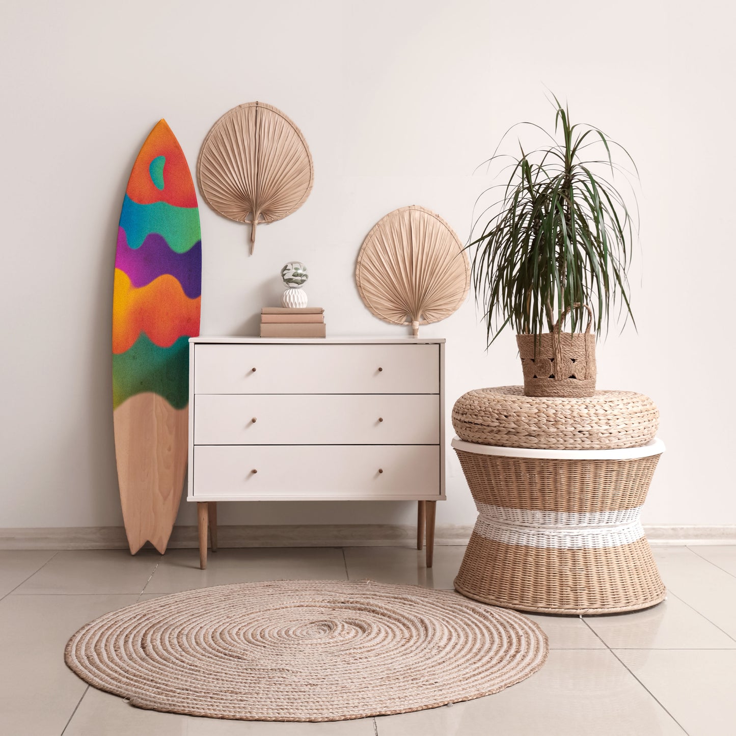 BRIGHT ESSENCE Decorative Plywood Surfboard