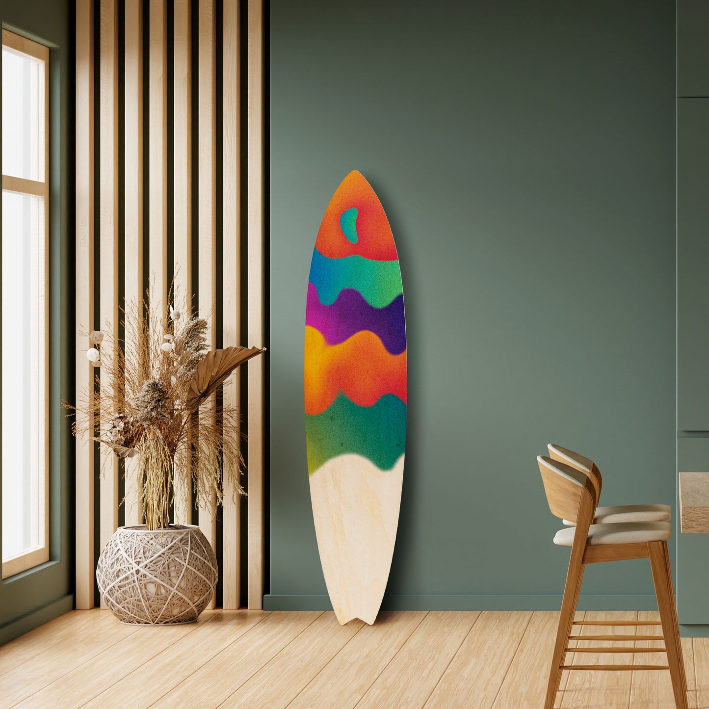 BRIGHT ESSENCE Decorative Plywood Surfboard