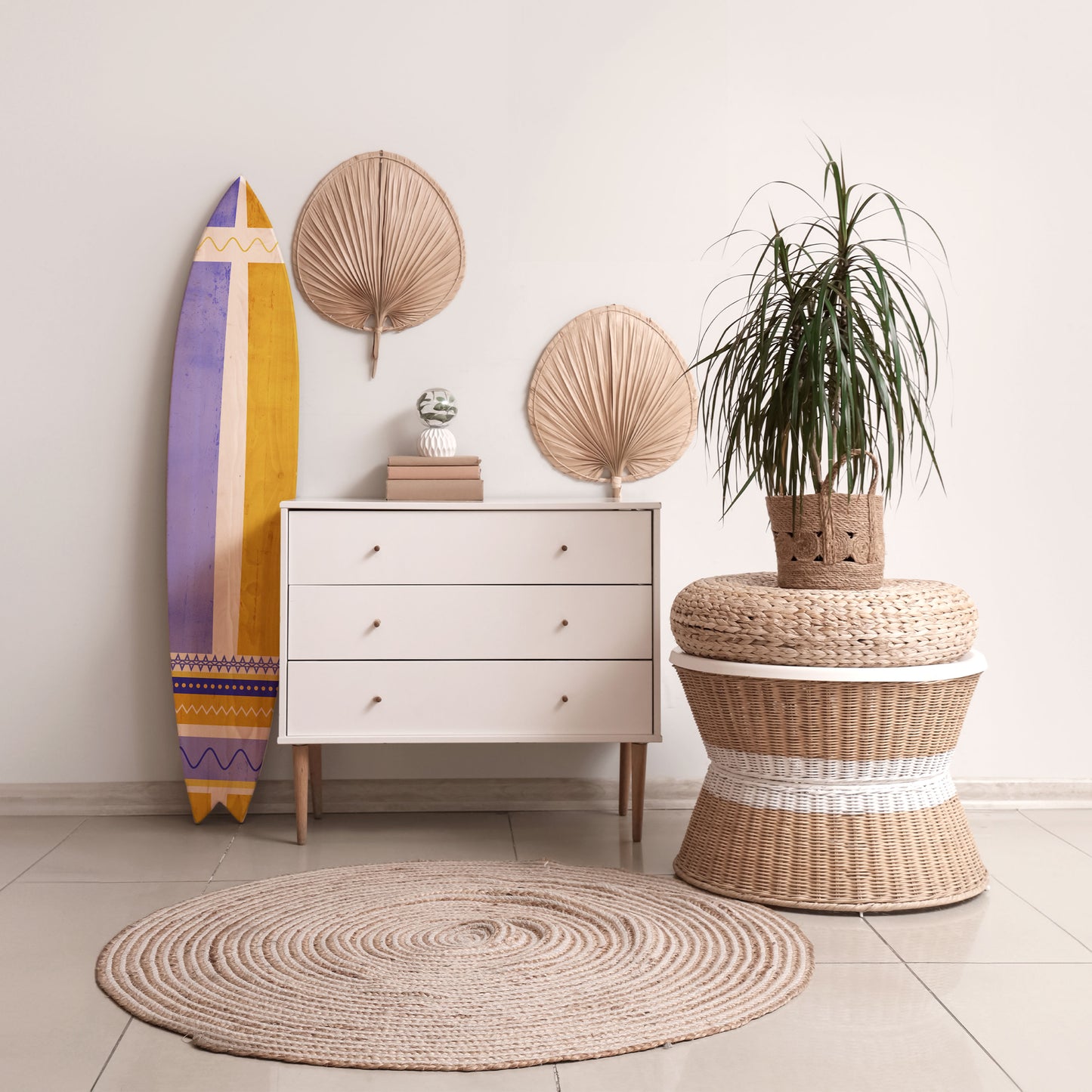 TROPICAL DREAM SHAPE Decorative Plywood Surfboard