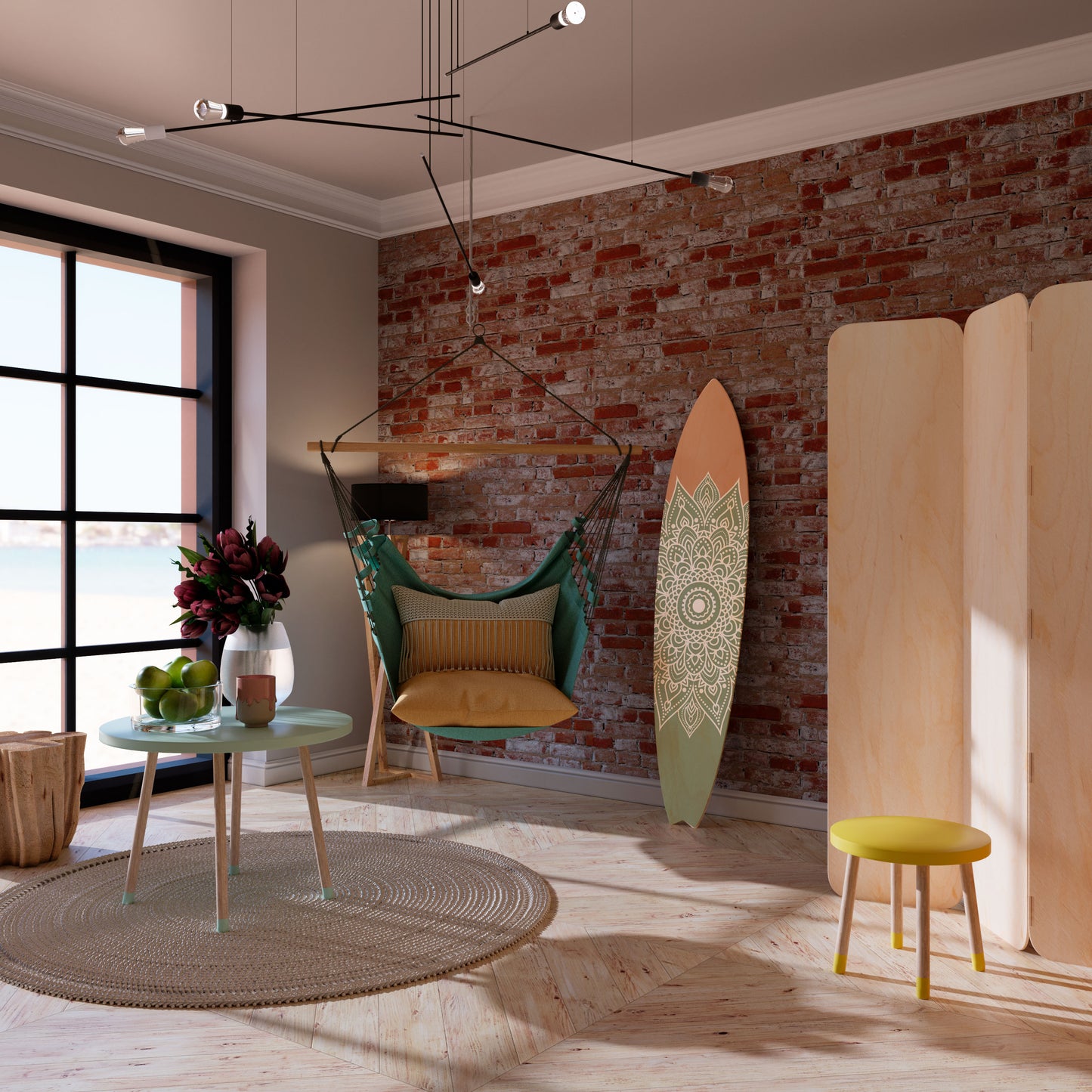 MANDALA WAVE DANCE Surfboard Decorative Panel