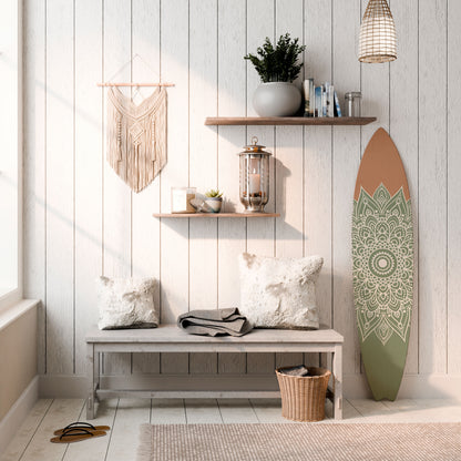 MANDALA WAVE DANCE Decorative Plywood Surfboard