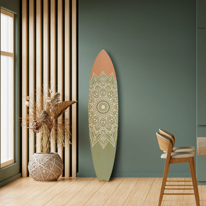 MANDALA WAVE DANCE Decorative Plywood Surfboard