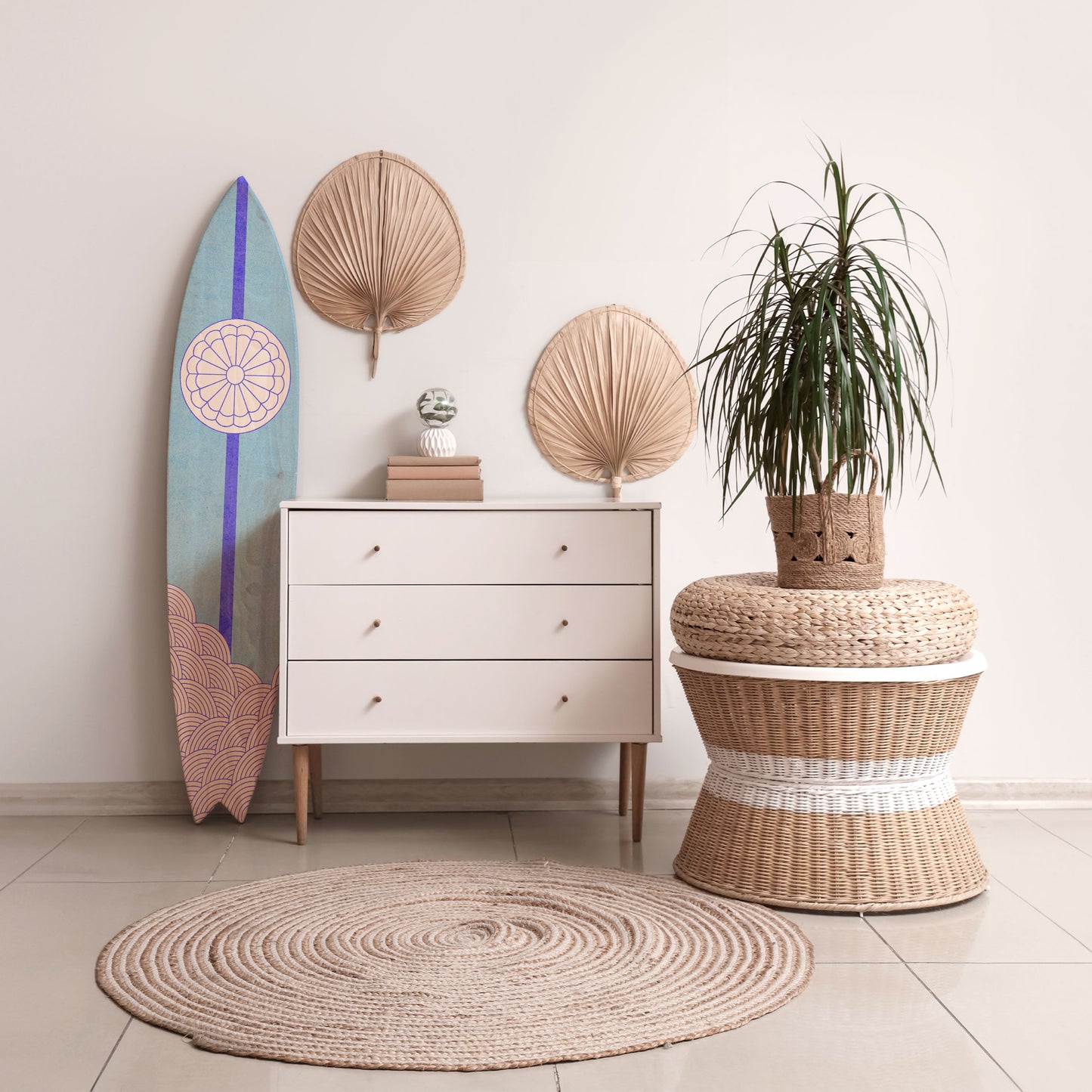 TIDAL STRIPE Tavola da surf decorativa in compensato
