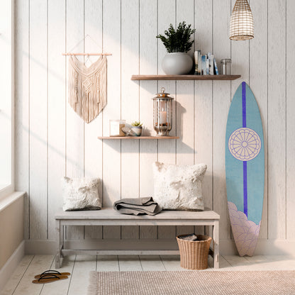 TIDAL STRIPE Tavola da surf decorativa in compensato