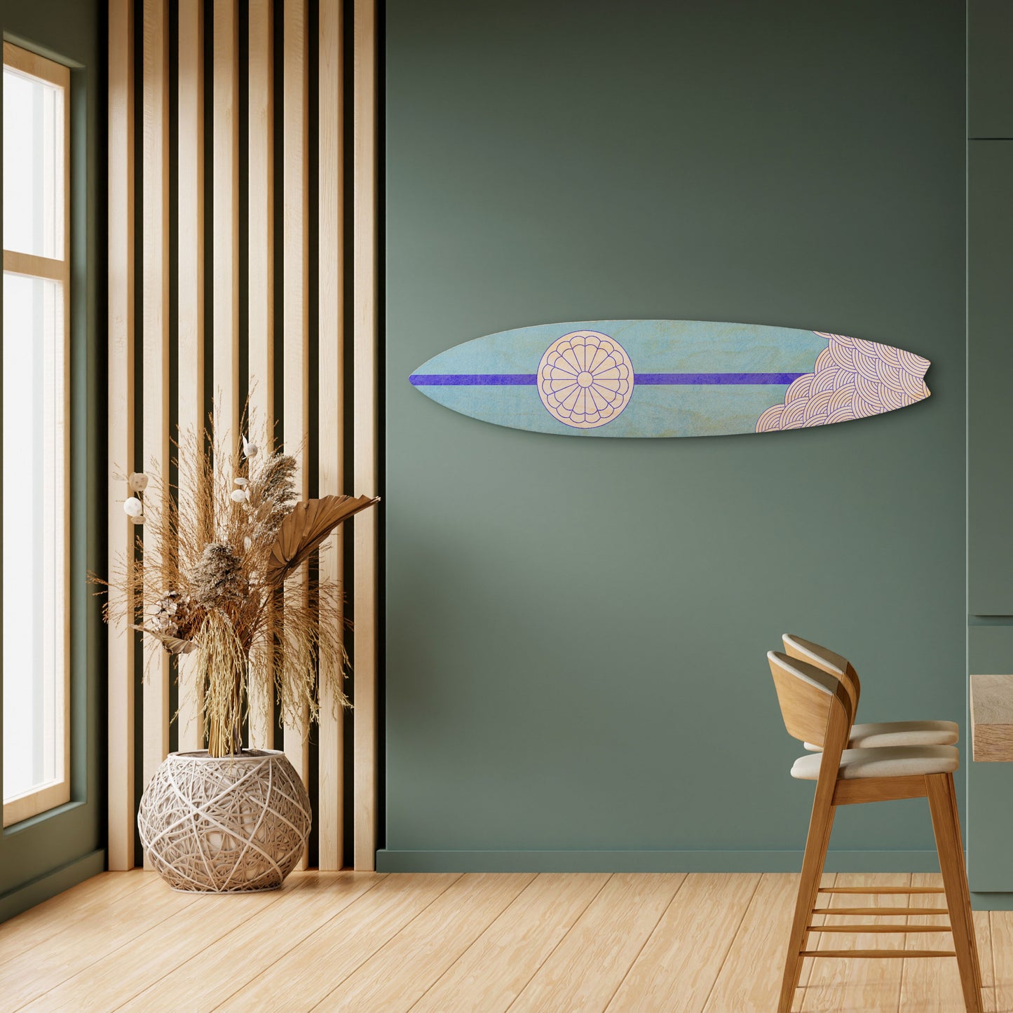 TIDAL STRIPE Tavola da surf decorativa in compensato