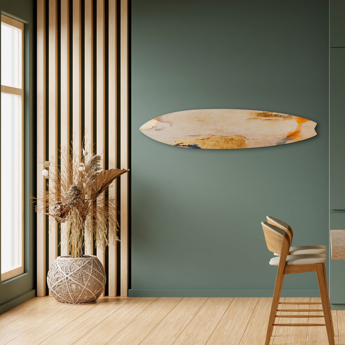 ELEMENTAL SURFACE STORY Decorative Plywood Surfboard