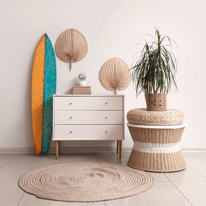RUSTIC SHORE Tavola da surf decorativa in compensato