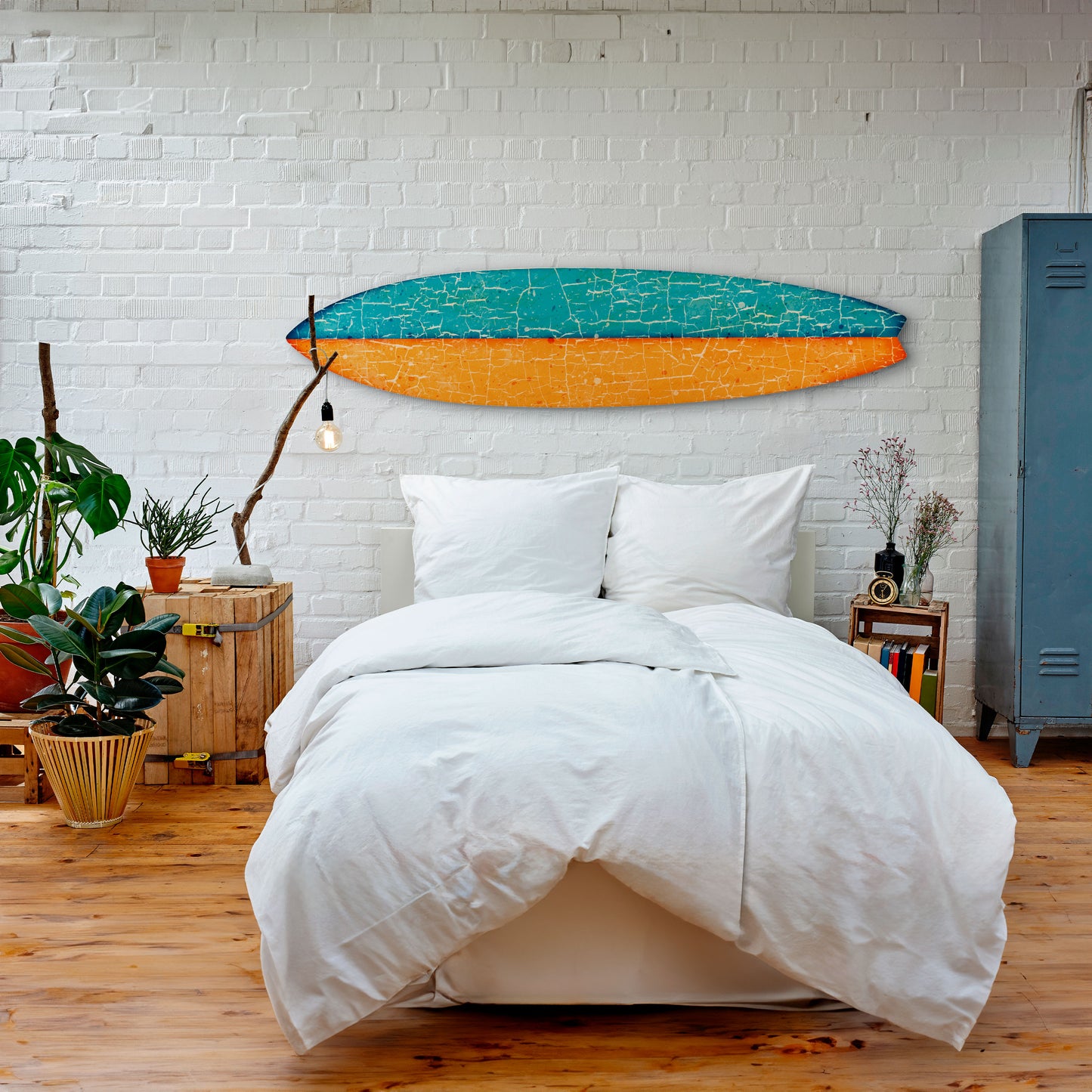 RUSTIC SHORE Tavola da surf decorativa in compensato