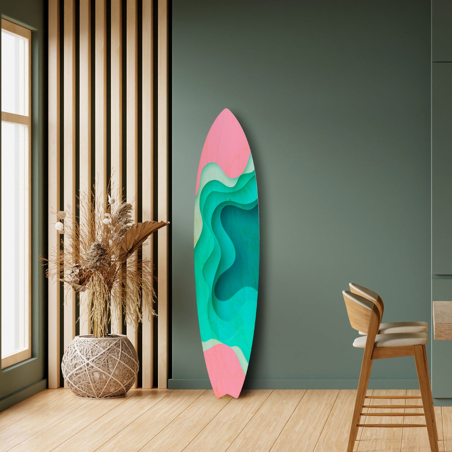 CYANIC ABYSS Decorative Plywood Surfboard