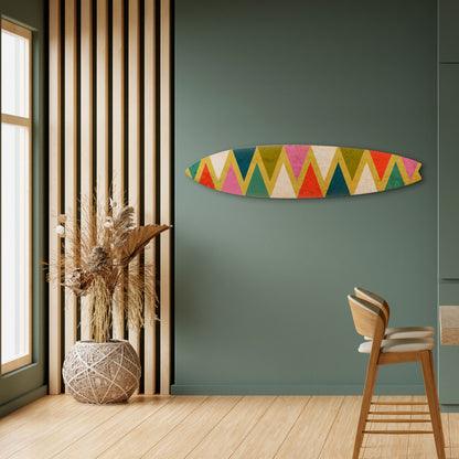 COLORFUL TRIANGLES Surfboard Decorative Panel