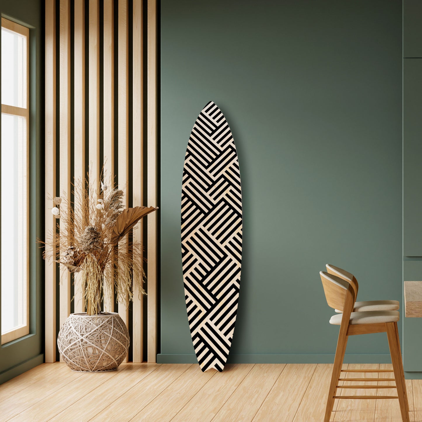 TEMPORARY SEQUENCE Decorative Plywood Surfboard