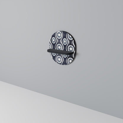 GRAPHITE EYES Oval Art Shelf In Black Finish