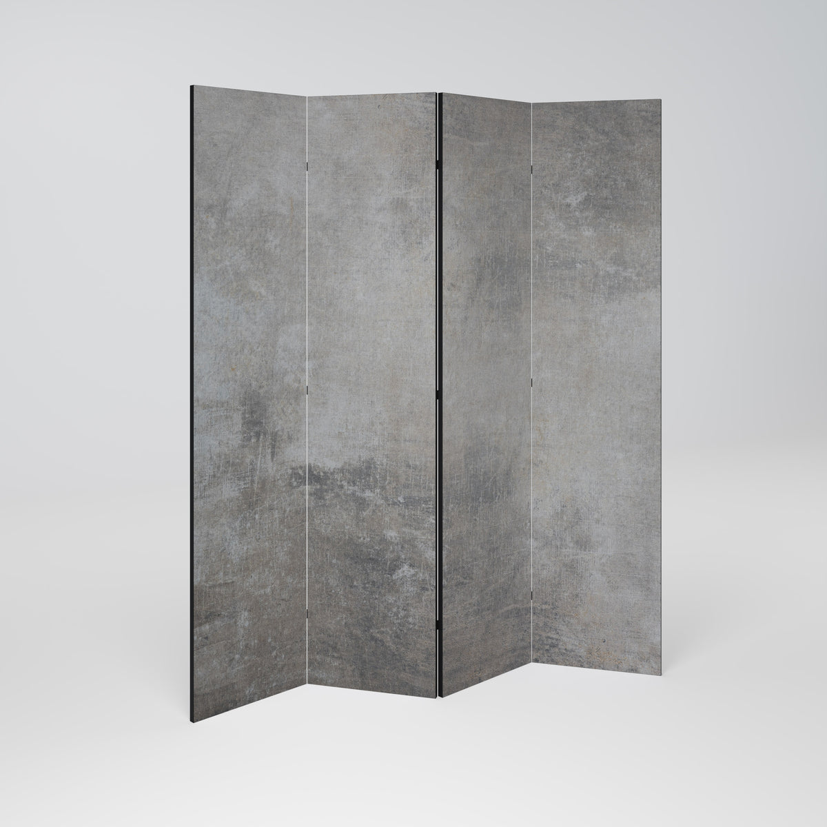 CONCRETE WALL Decorative 4-Panel Room Divider