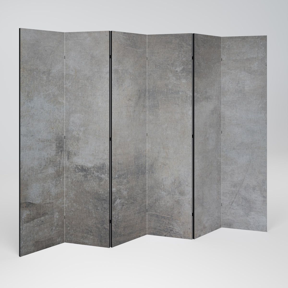 CONCRETE WALL Paravento Decorativo a 6 Pannelli