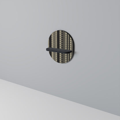 AZTEC Oval Art Shelf In Black Finish