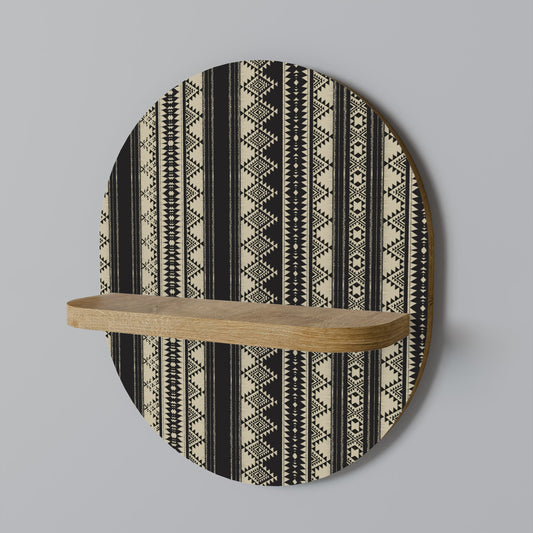 Mensola ovale AZTEC in effetto rovere