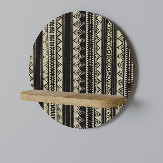 Mensola rotonda AZTEC in effetto rovere