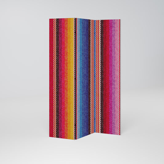 Divisorio decorativo per ambienti a 3 pannelli ETHNIC MEXICAN