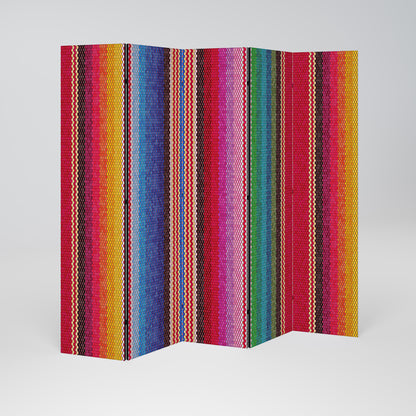 Divisorio decorativo per ambienti a 5 pannelli ETHNIC MEXICAN