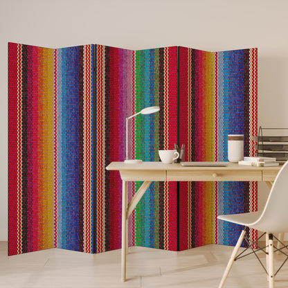 Divisorio decorativo per ambienti a 6 pannelli ETHNIC MEXICAN