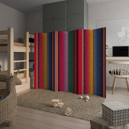 Divisorio decorativo per ambienti a 6 pannelli ETHNIC MEXICAN