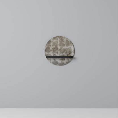 SLIGHTLY BLURRED Round Art Shelf In Black Finish