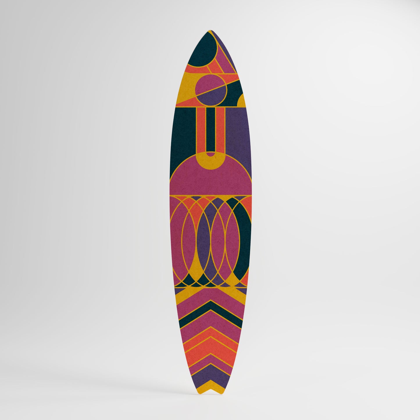 ELECTRIC PATTERNS Decorative Plywood Surfboard