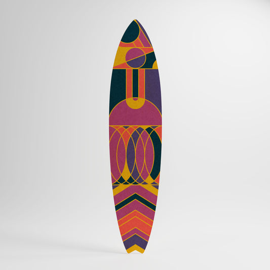ELECTRIC PATTERNS Decorative Plywood Surfboard
