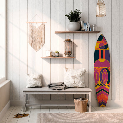 ELECTRIC PATTERNS Decorative Plywood Surfboard