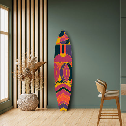 ELECTRIC PATTERNS Decorative Plywood Surfboard