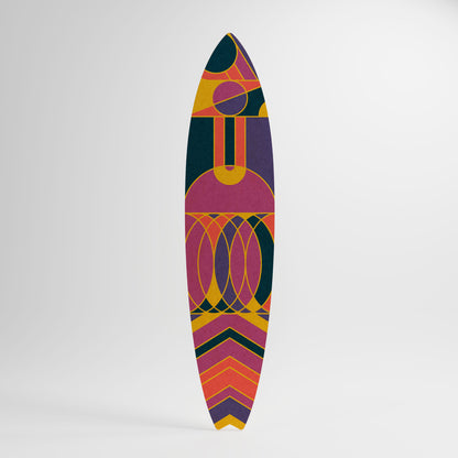 ELECTRIC PATTERNS Decorative Plywood Surfboard
