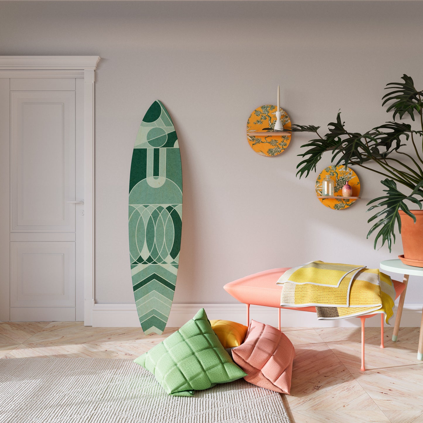 HARMONIC GRID Surfboard Decorative Panel