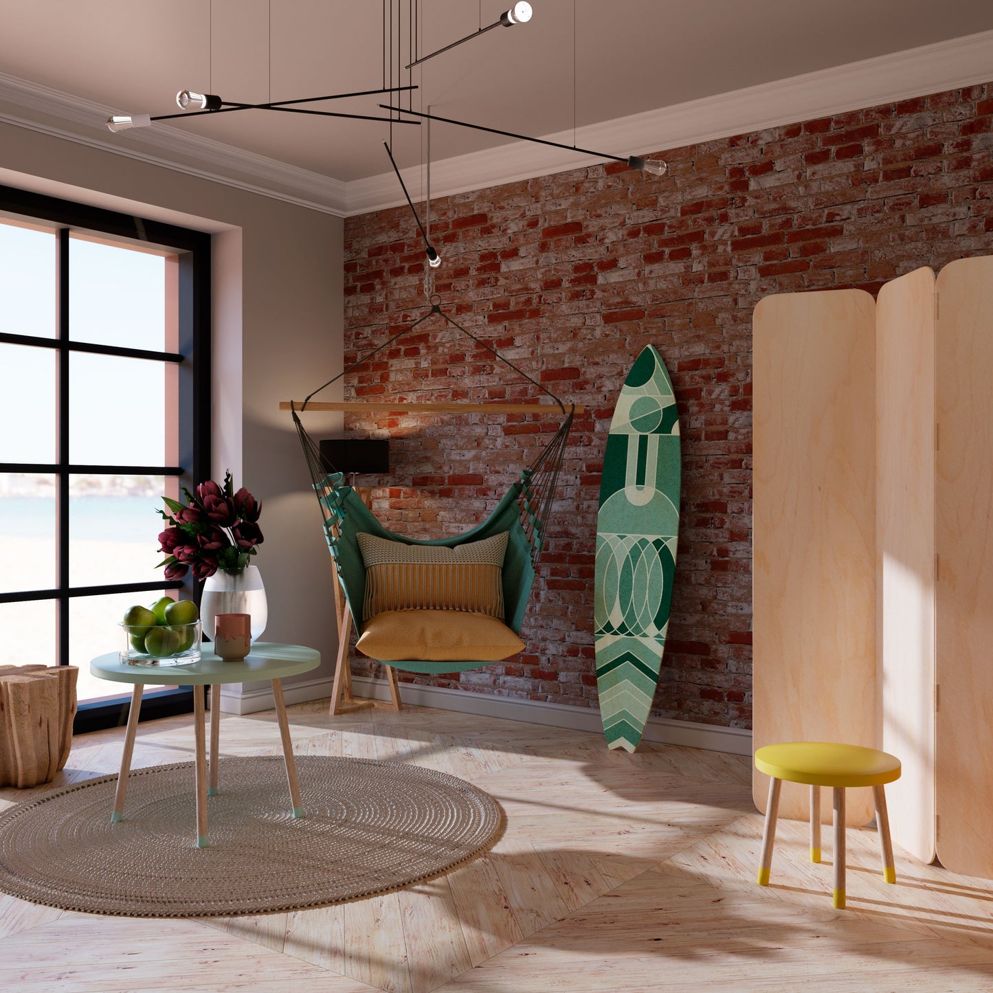 HARMONIC GRID Surfboard Decorative Panel