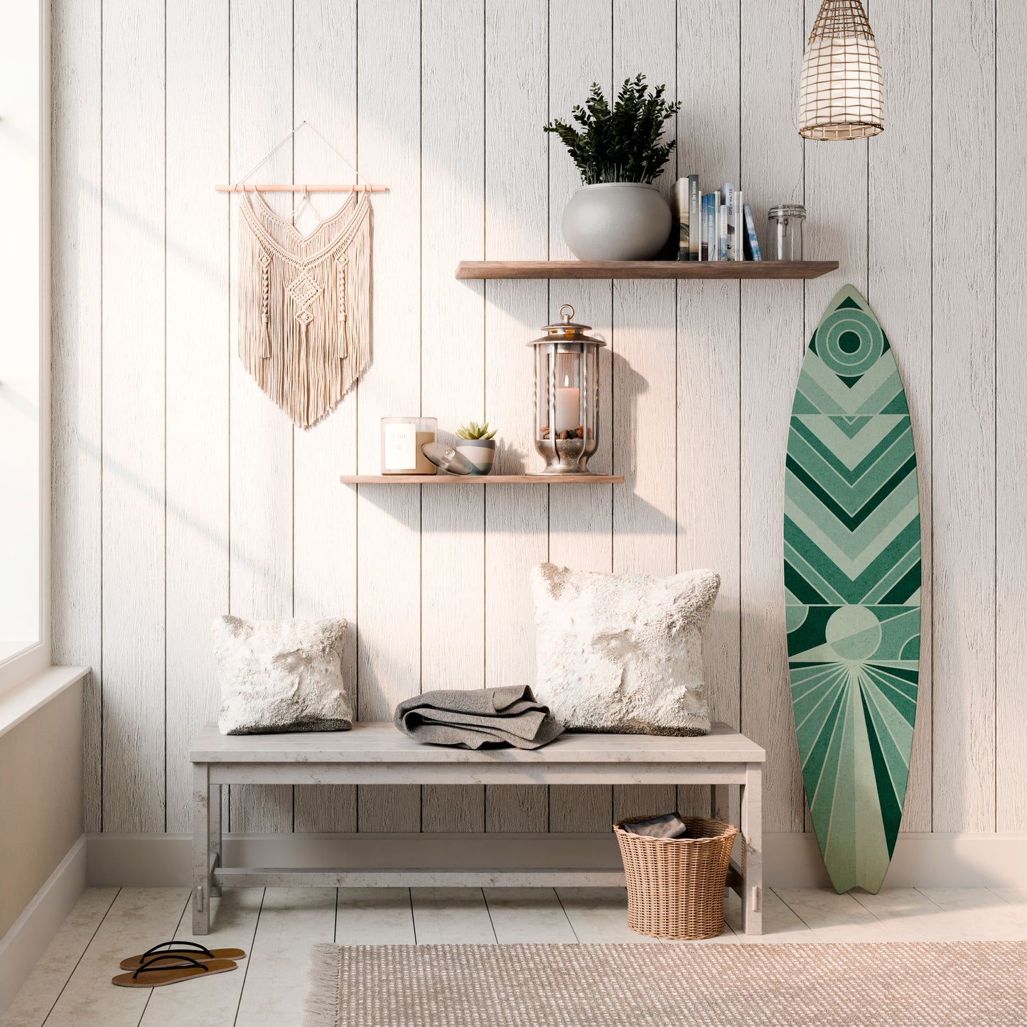 DYNAMIC GRID Decorative Plywood Surfboard