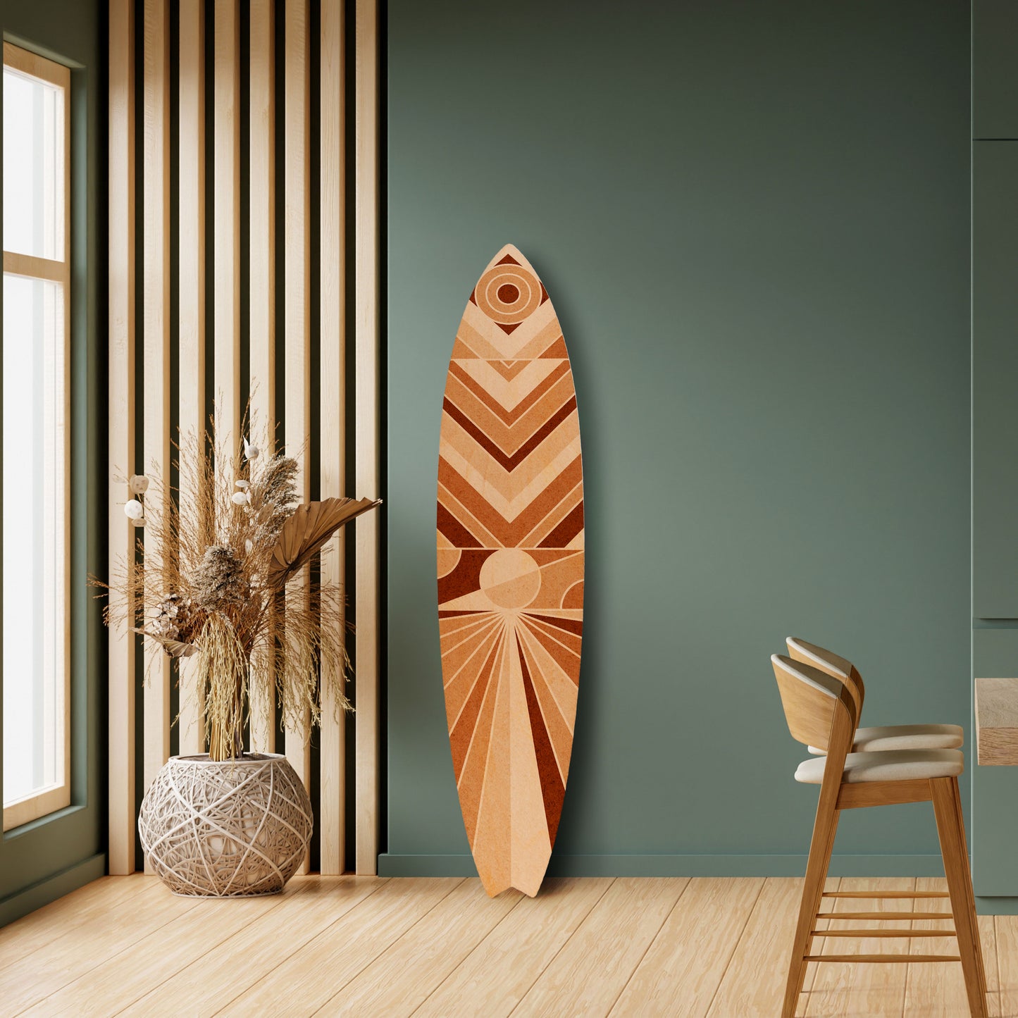 VIVID MOSAIC Decorative Plywood Surfboard