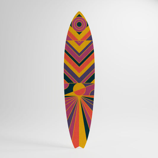 ECHO PATTERNS Decorative Plywood Surfboard