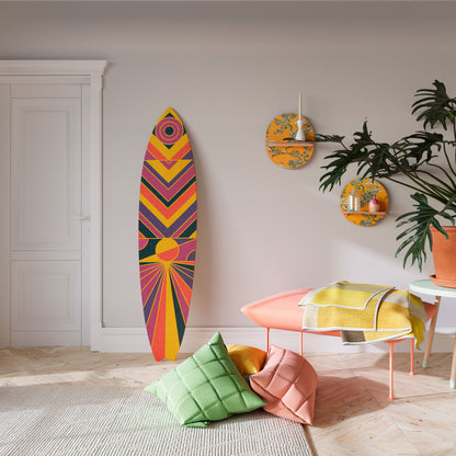 ECHO PATTERNS Decorative Plywood Surfboard
