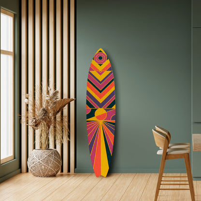 ECHO PATTERNS Decorative Plywood Surfboard