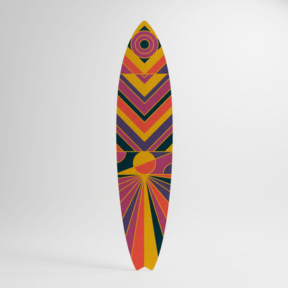 ECHO PATTERNS Decorative Plywood Surfboard