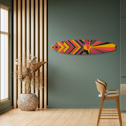 ECHO PATTERNS Decorative Plywood Surfboard